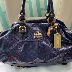 Coach Madison Sabrina Patent Leather Satchel Purse